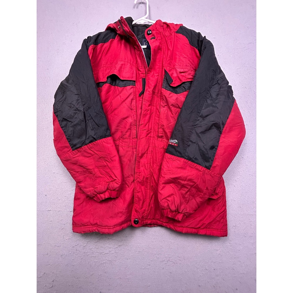 Basic Editions Highland Parkway Nylon Jacket Red Black Large 16/18 Boys